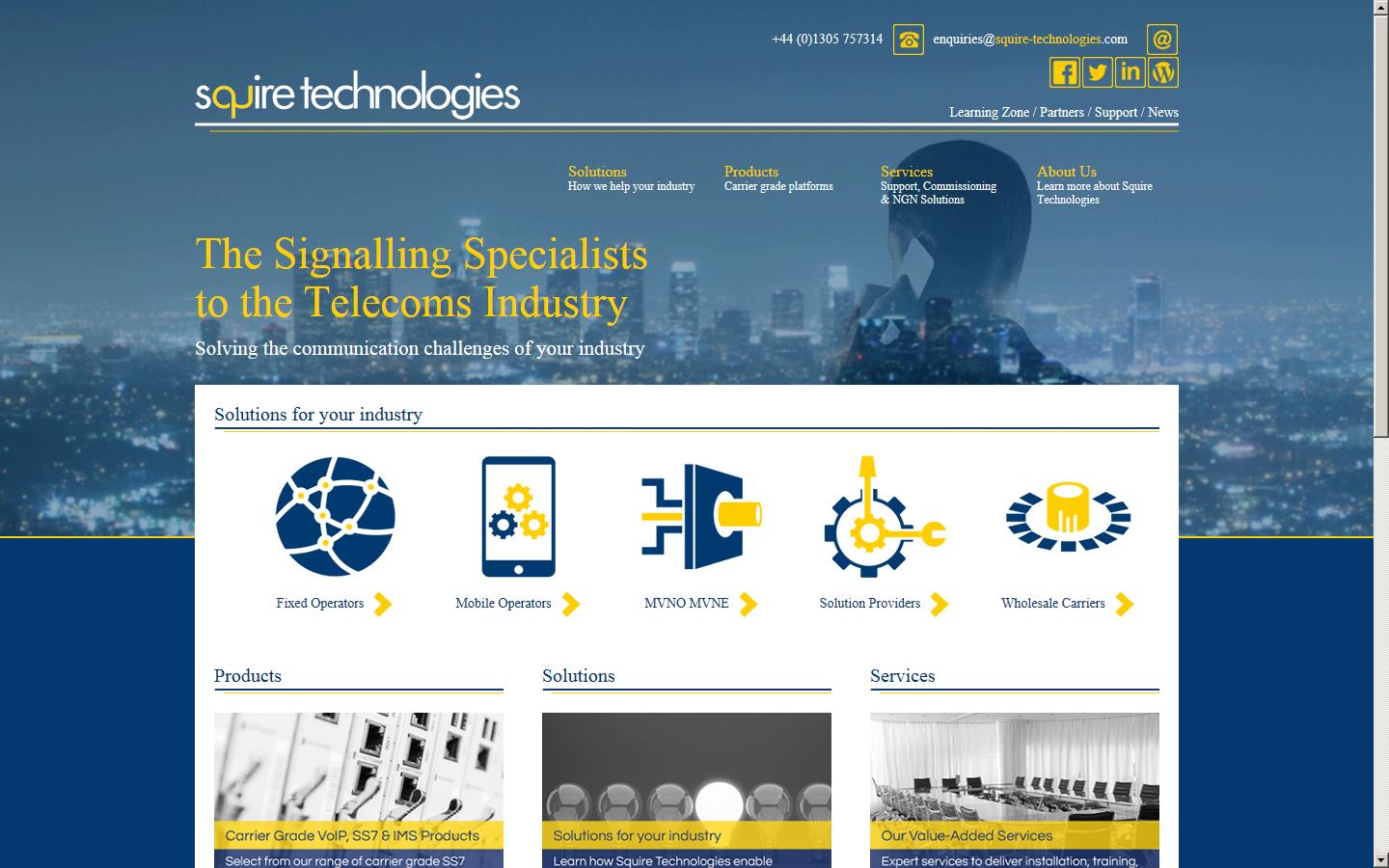 Squire Technologies Ltd Website
