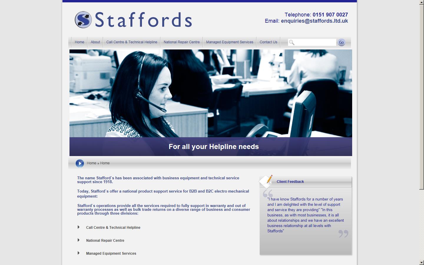Staffords Ltd Website