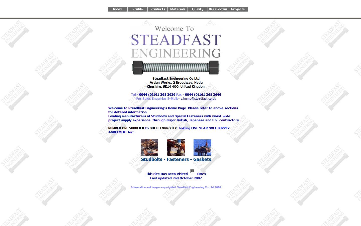Steadfast Engineering Co Ltd Website