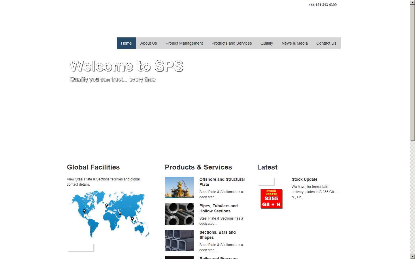 Steel Plate Sections Ltd Website