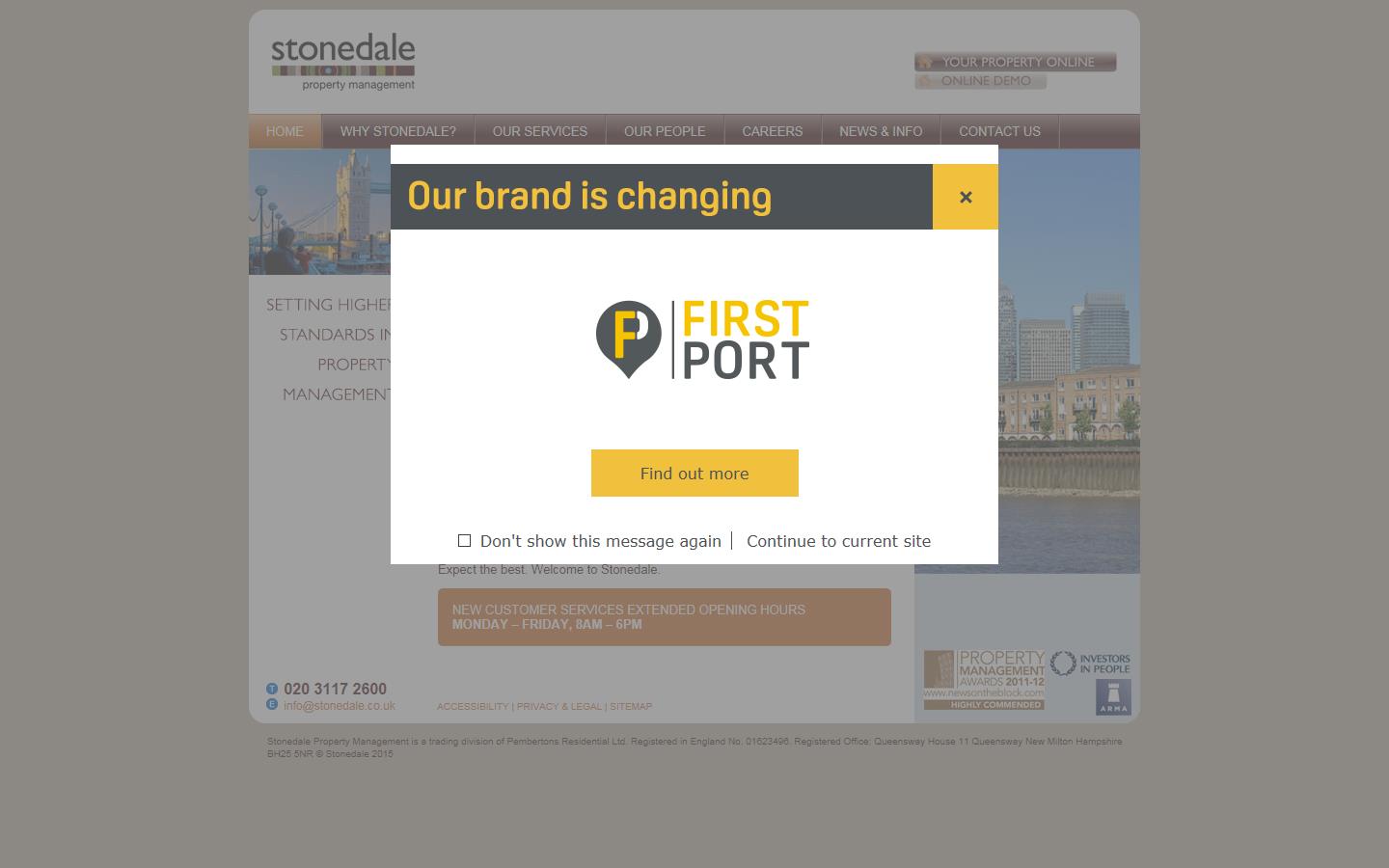 Stonedale Property Management Website