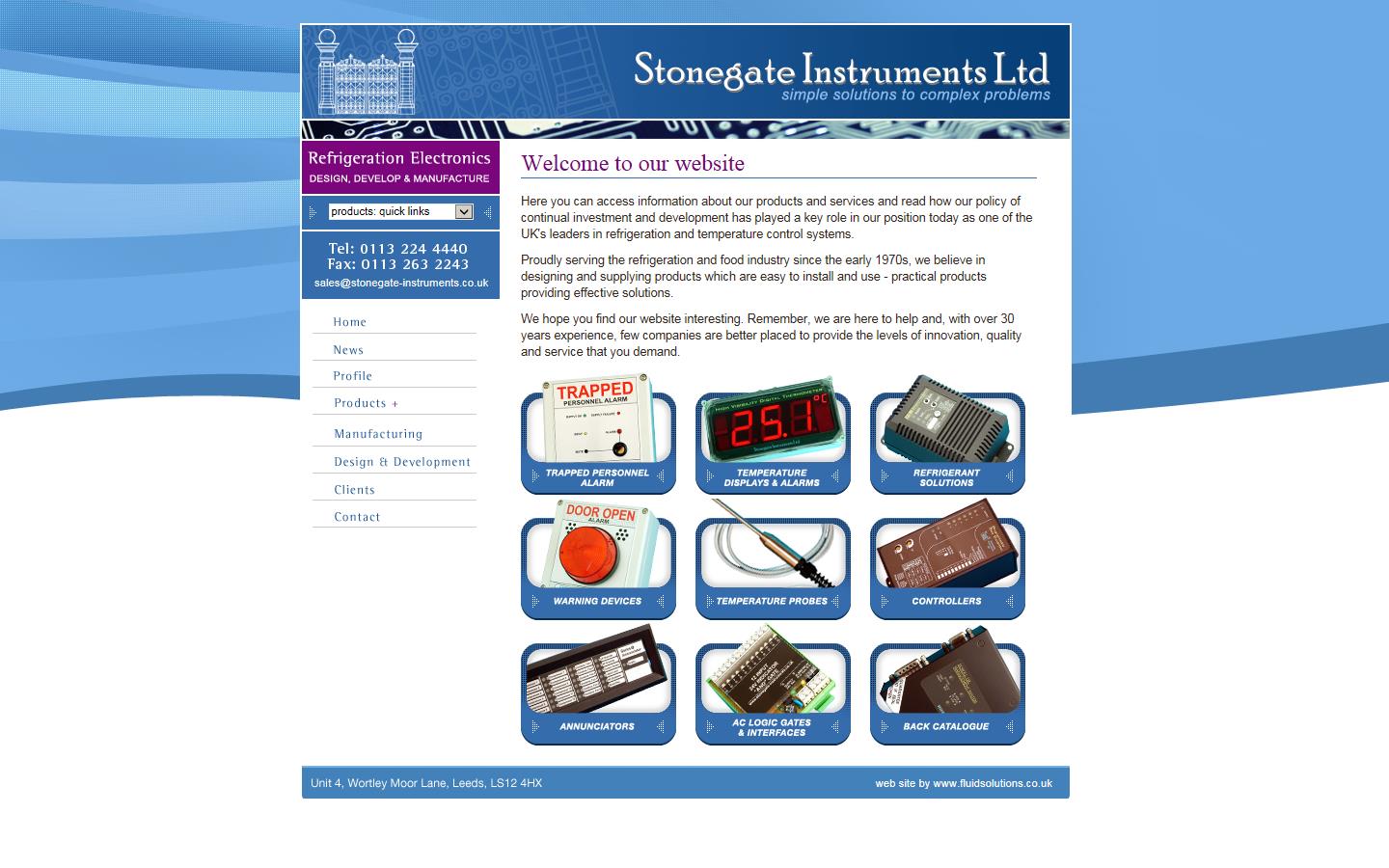 Stonegate Instruments Ltd Website