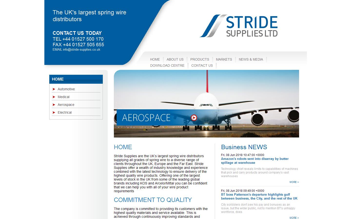 Stride Supplies Ltd Website