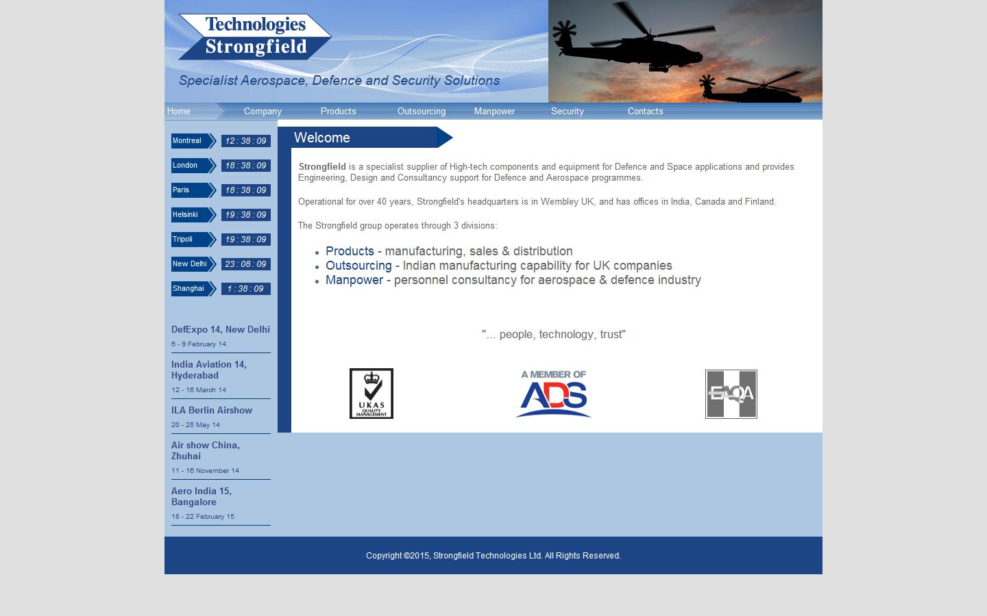 Strongfield Technologies Ltd. Website