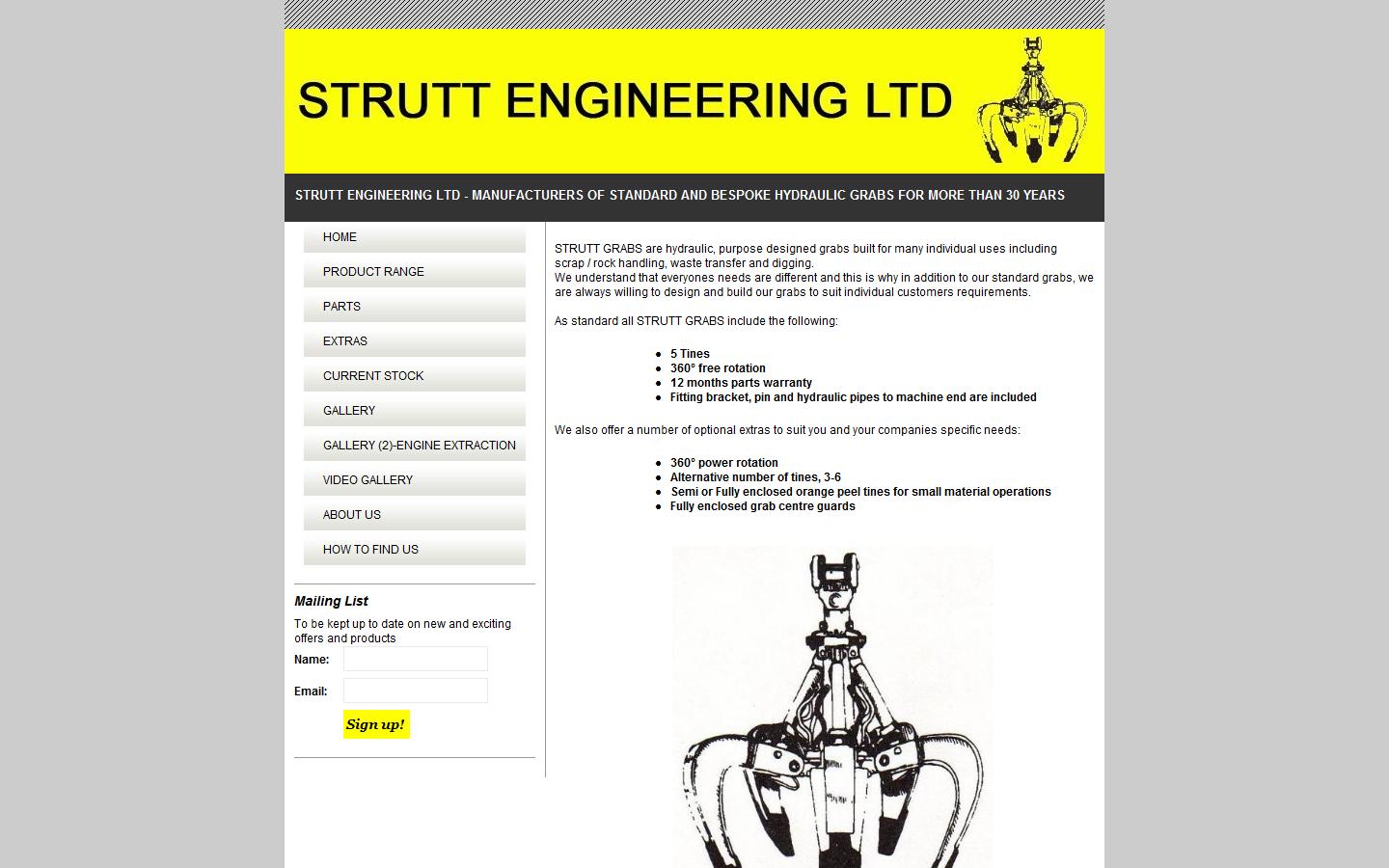 Strutt Engineering Ltd Website