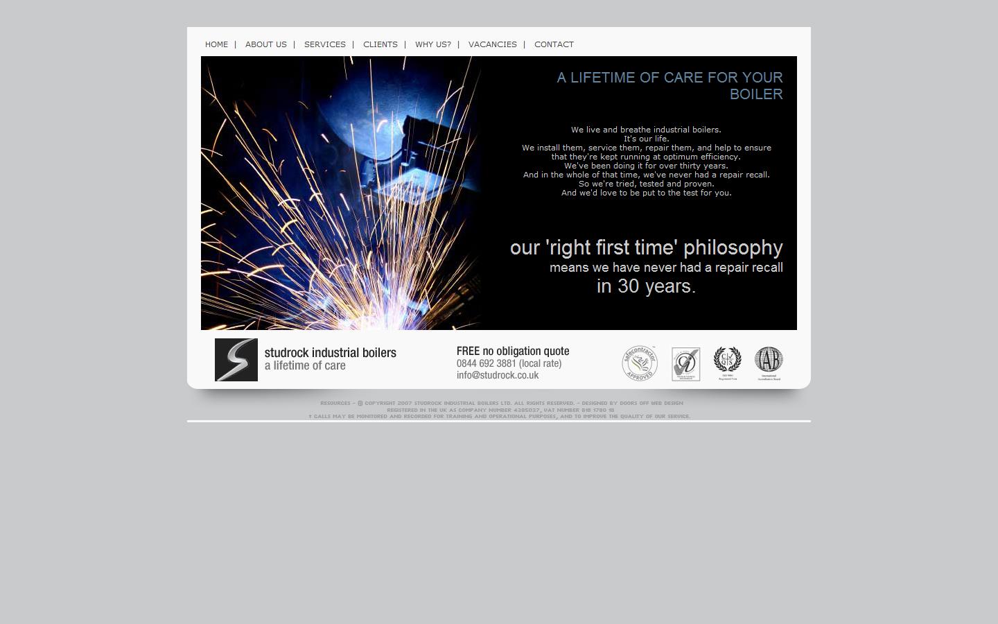 Studrock Industrial Boilers Ltd Website