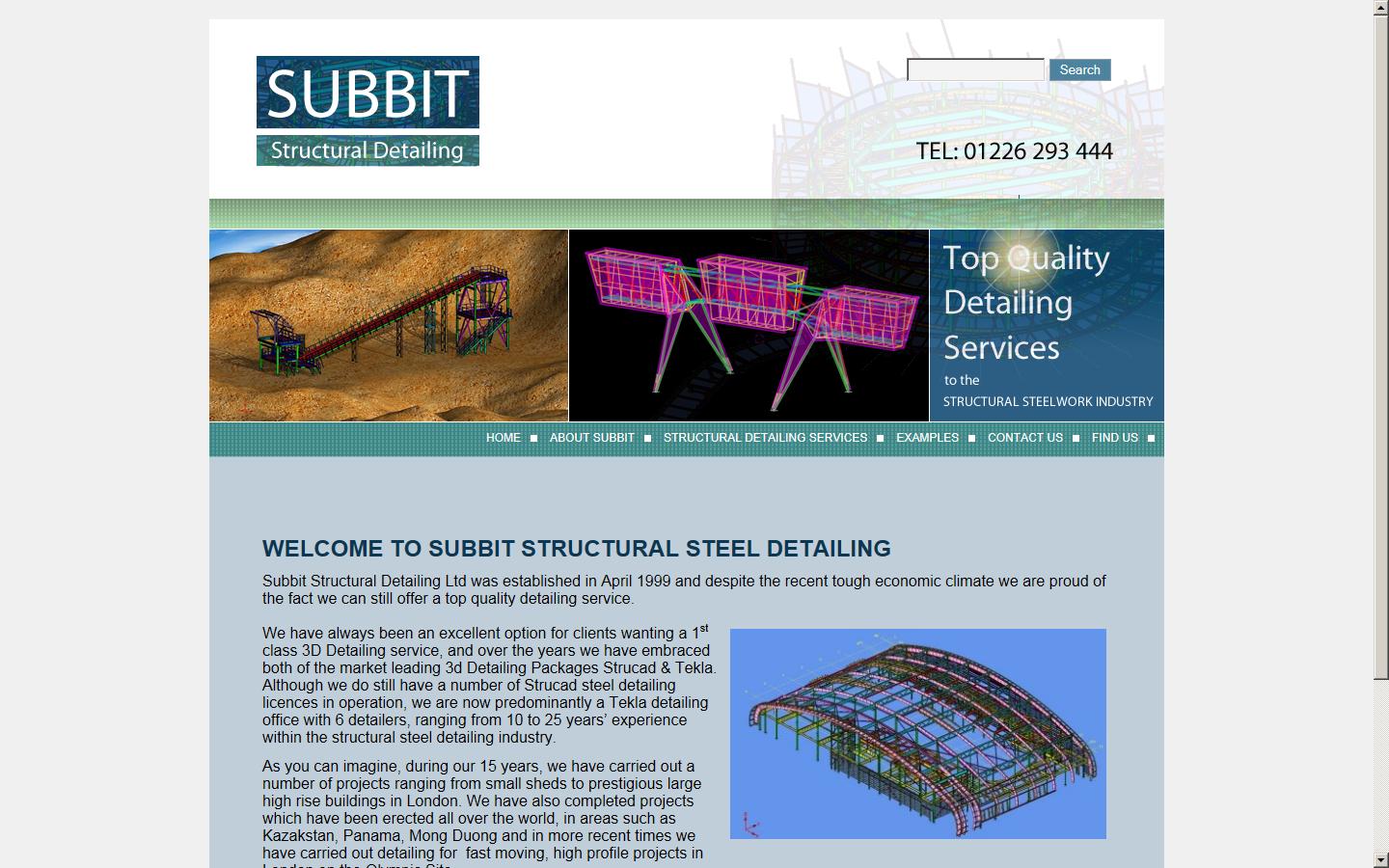 Subbit Structural Detailing Ltd.  Website