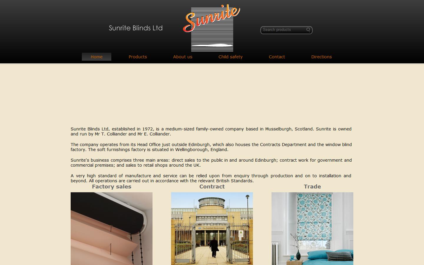 Sunrite Blinds Ltd  Website