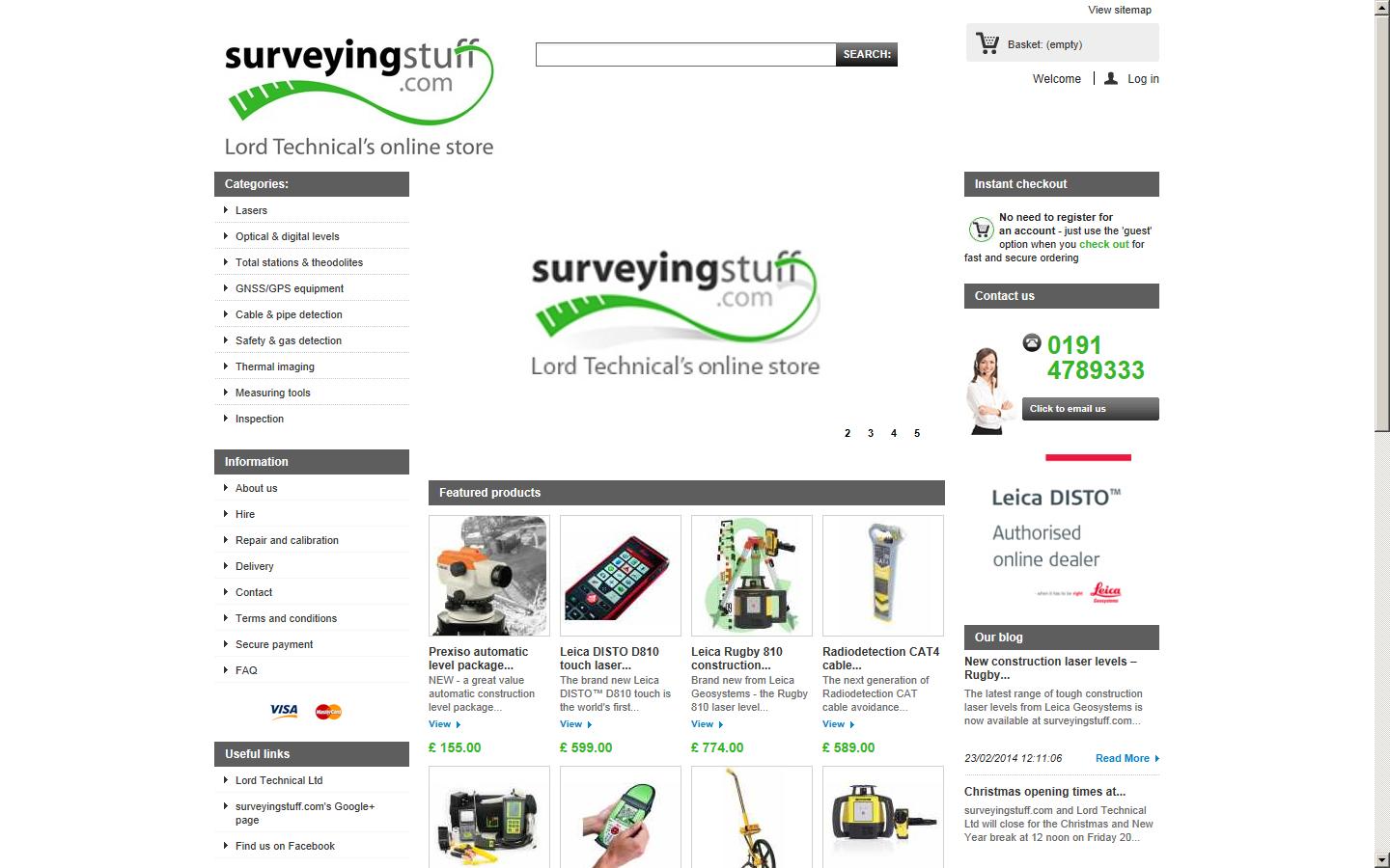surveyingstuff.com (Lord Technical Ltd) Website