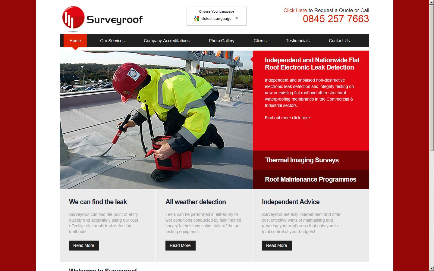 Surveyroof Ltd Website