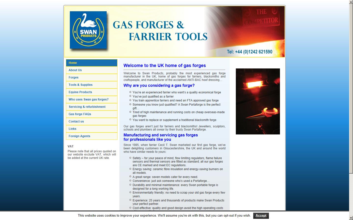 Swan Products  Website