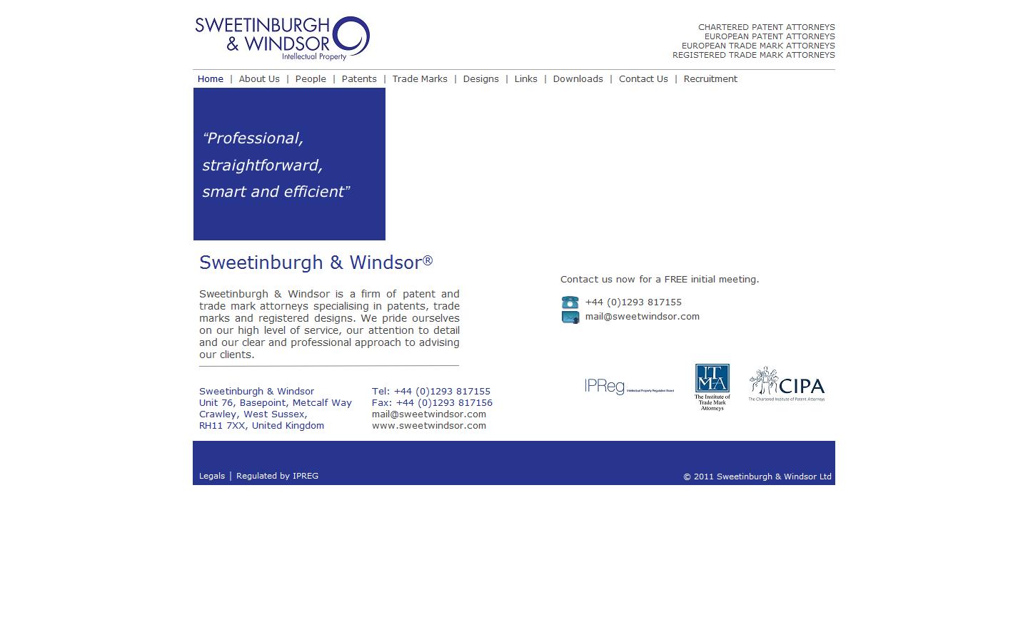 Sweetinburgh & Windsor Website