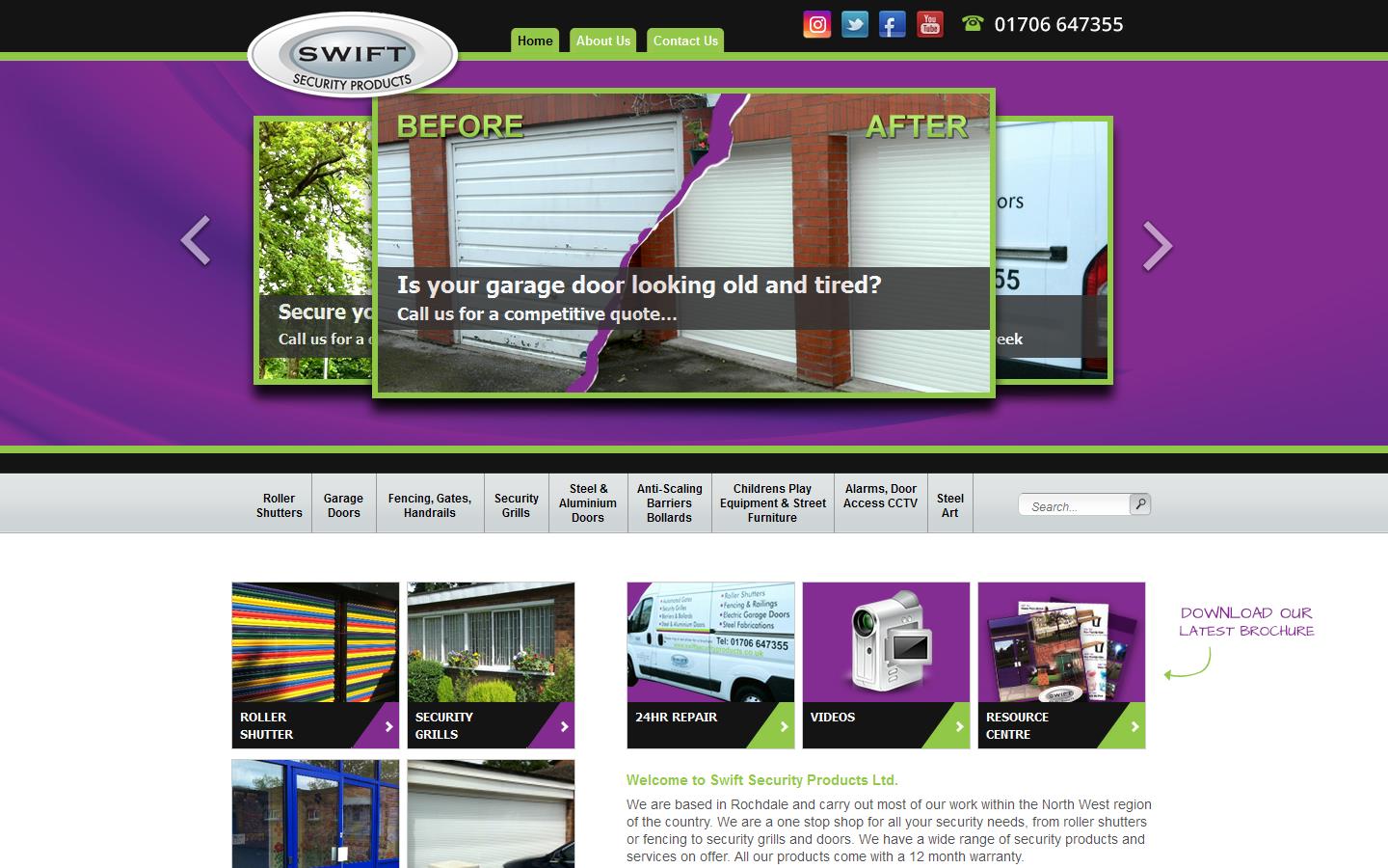 Swift Security Products  Website