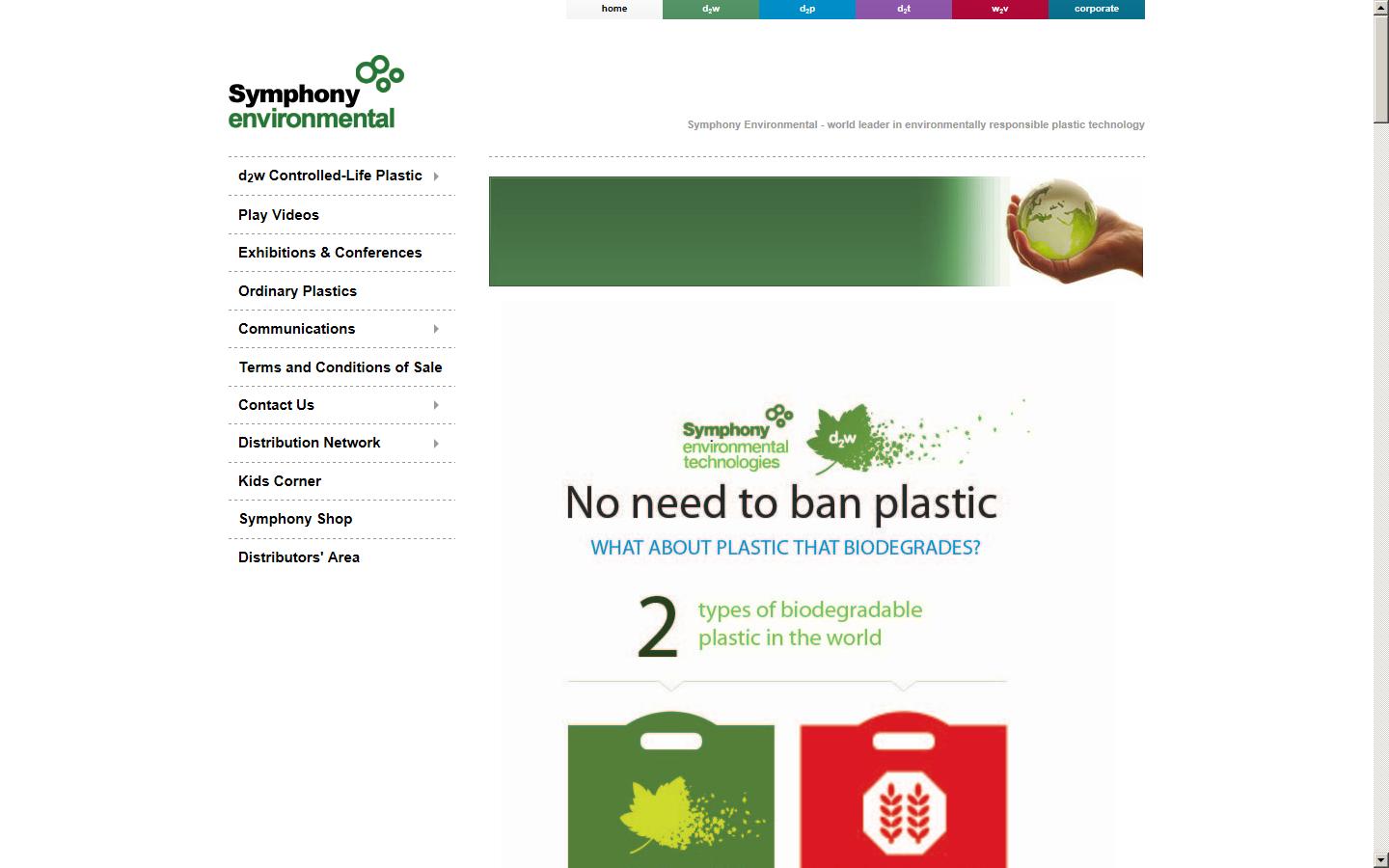 Symphony Environmental Ltd Website