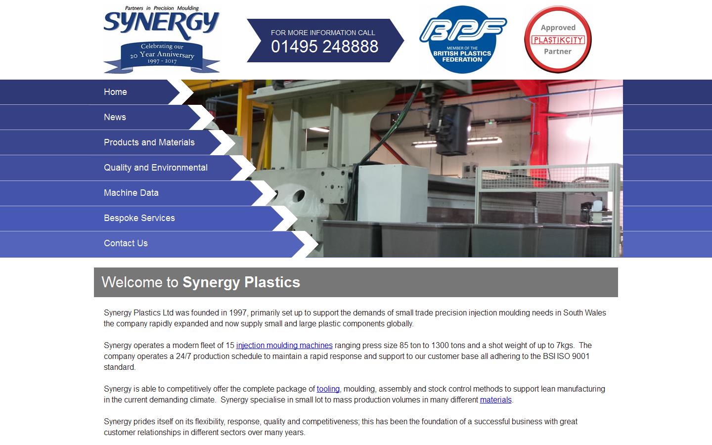 Synergy Plastics - Newport Website