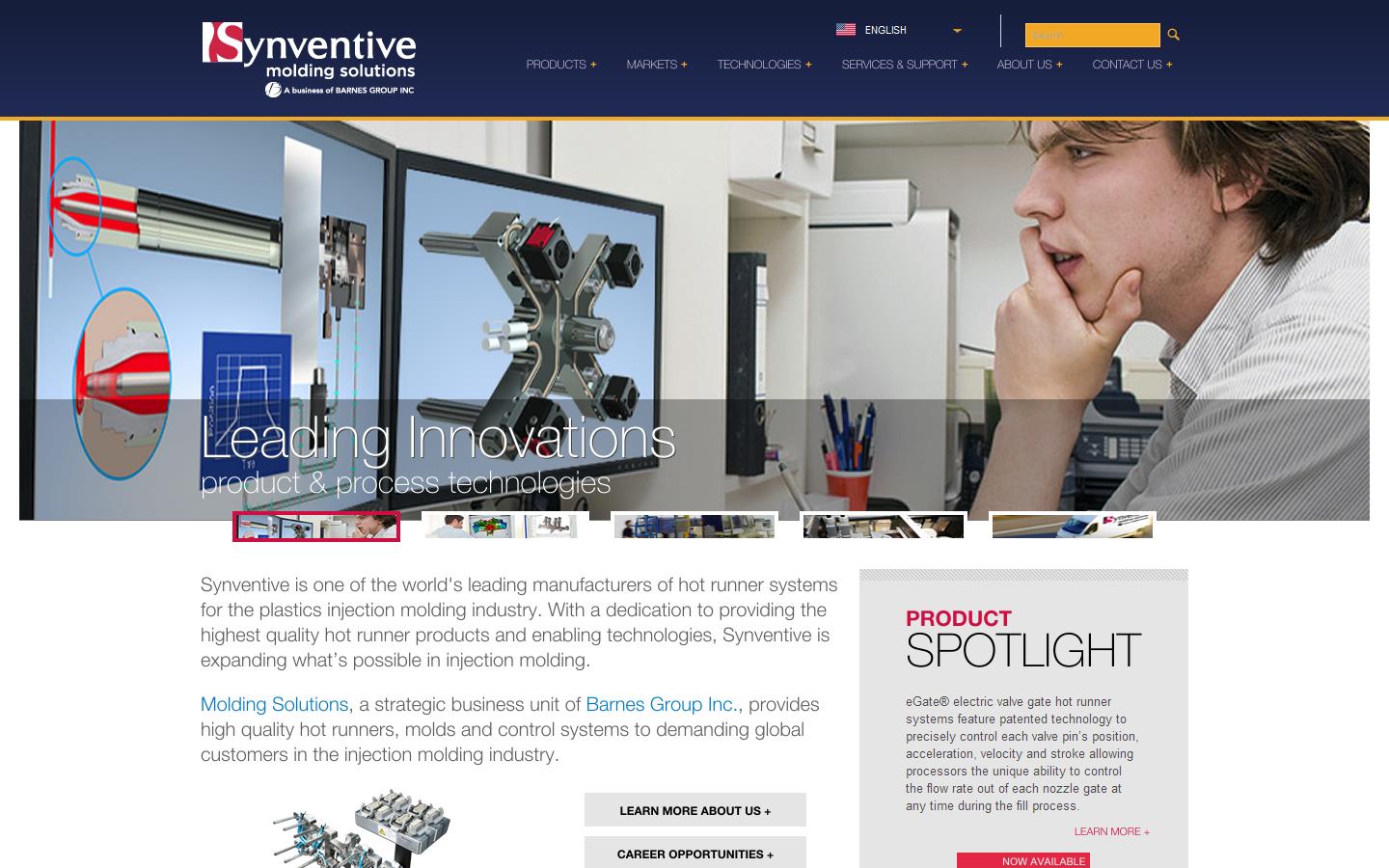 Synventive Molding Solutions Website