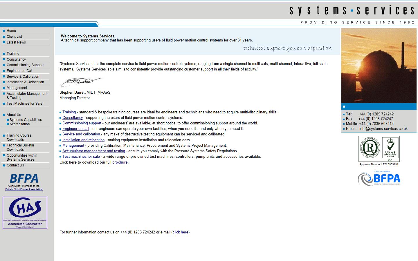 Systems Services Website