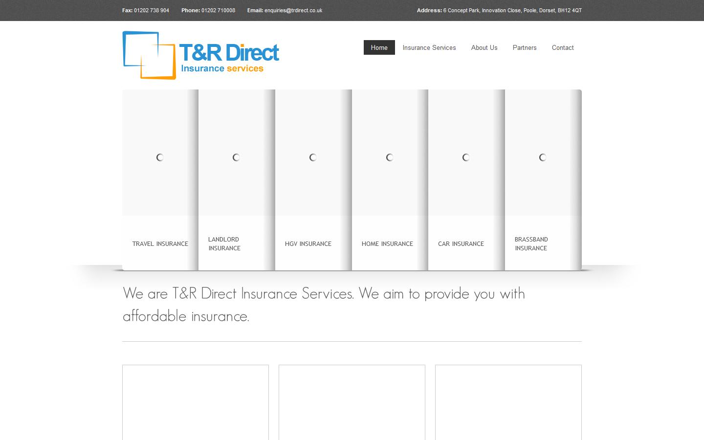 T&R Direct Insurance Services Website