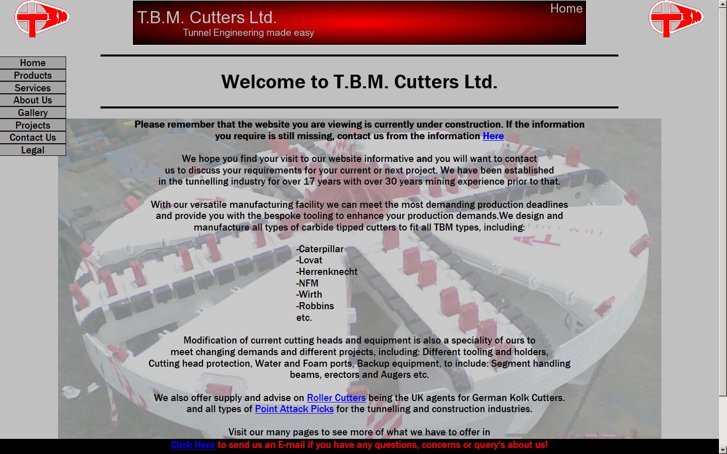 TBM Cutters Ltd Website