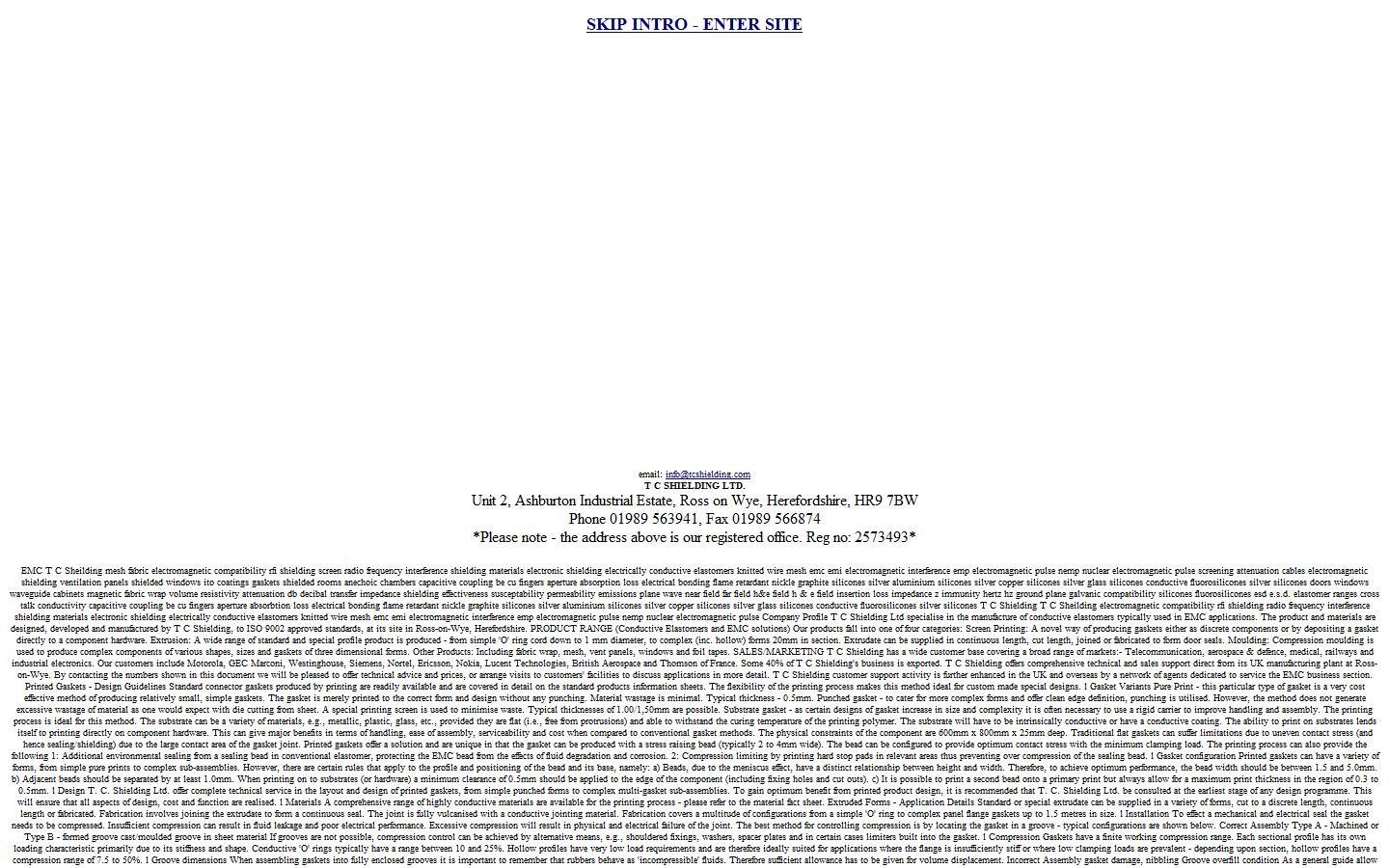 TC Shielding Ltd Website