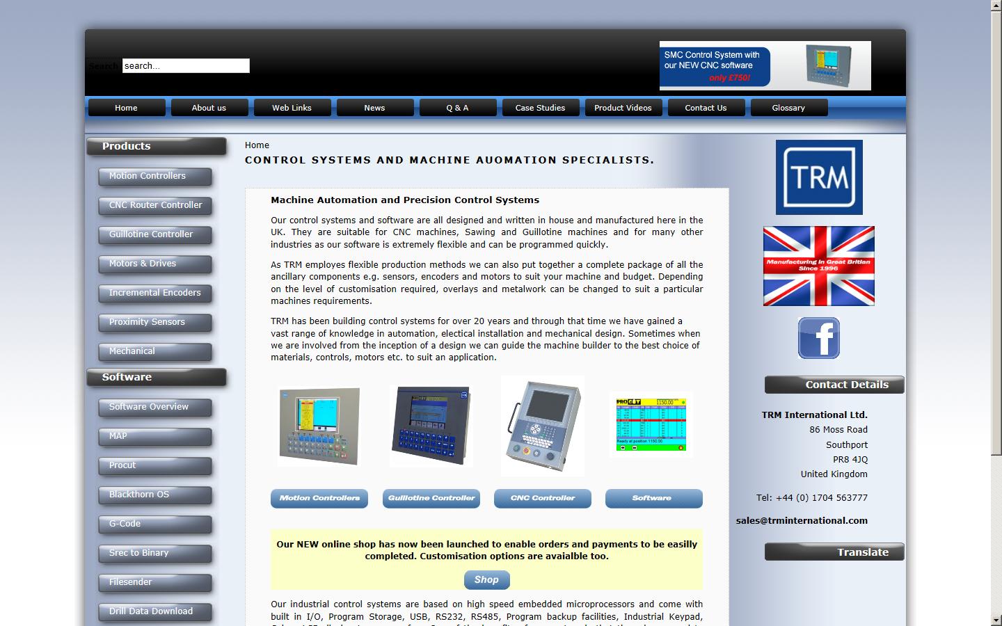 TRM International Ltd Website
