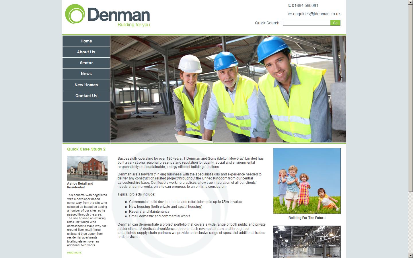 T Denman & Sons (Melton Mowbray) Ltd Website