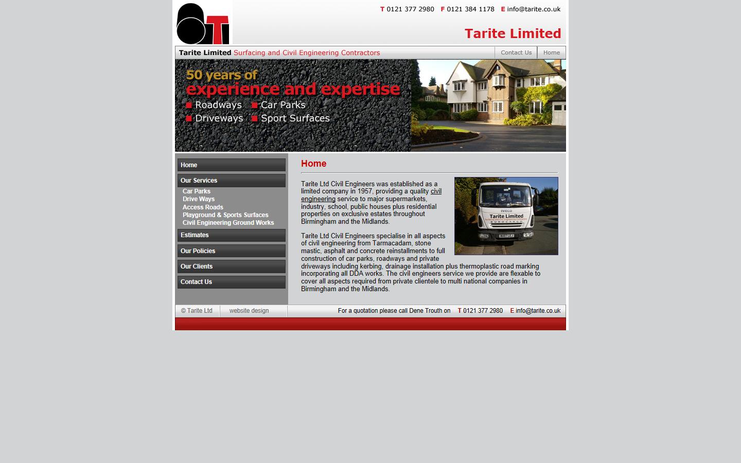 Tarite Ltd  Website