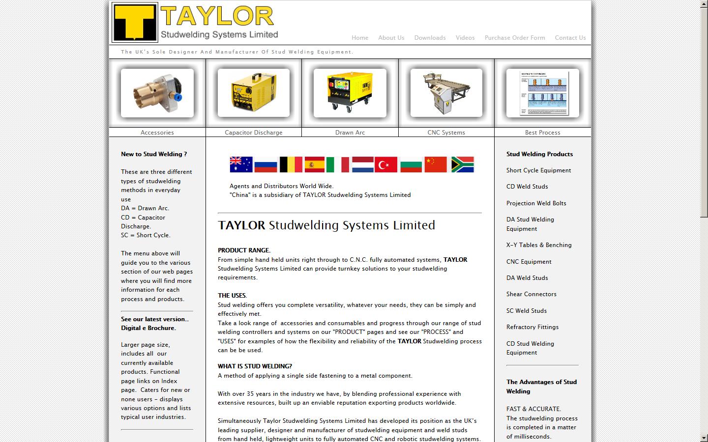 TAYLOR Studwelding Systems Ltd Website