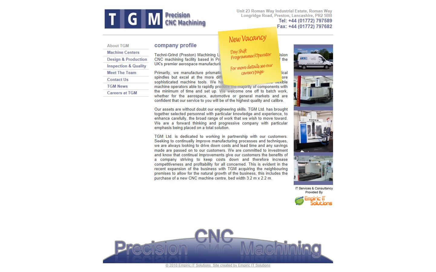 TGM Ltd  Website