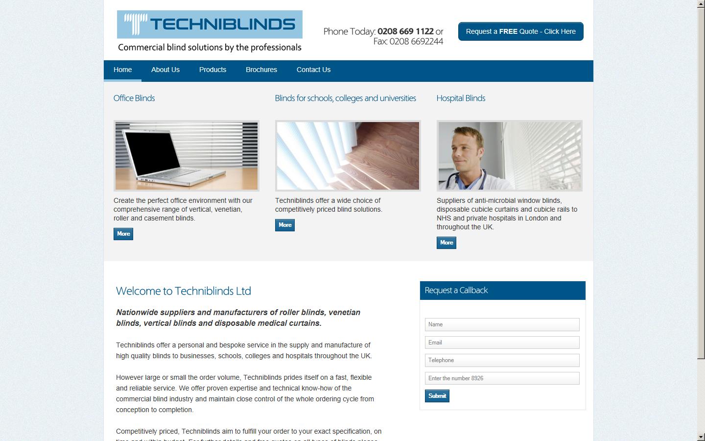Techniblinds Ltd Website