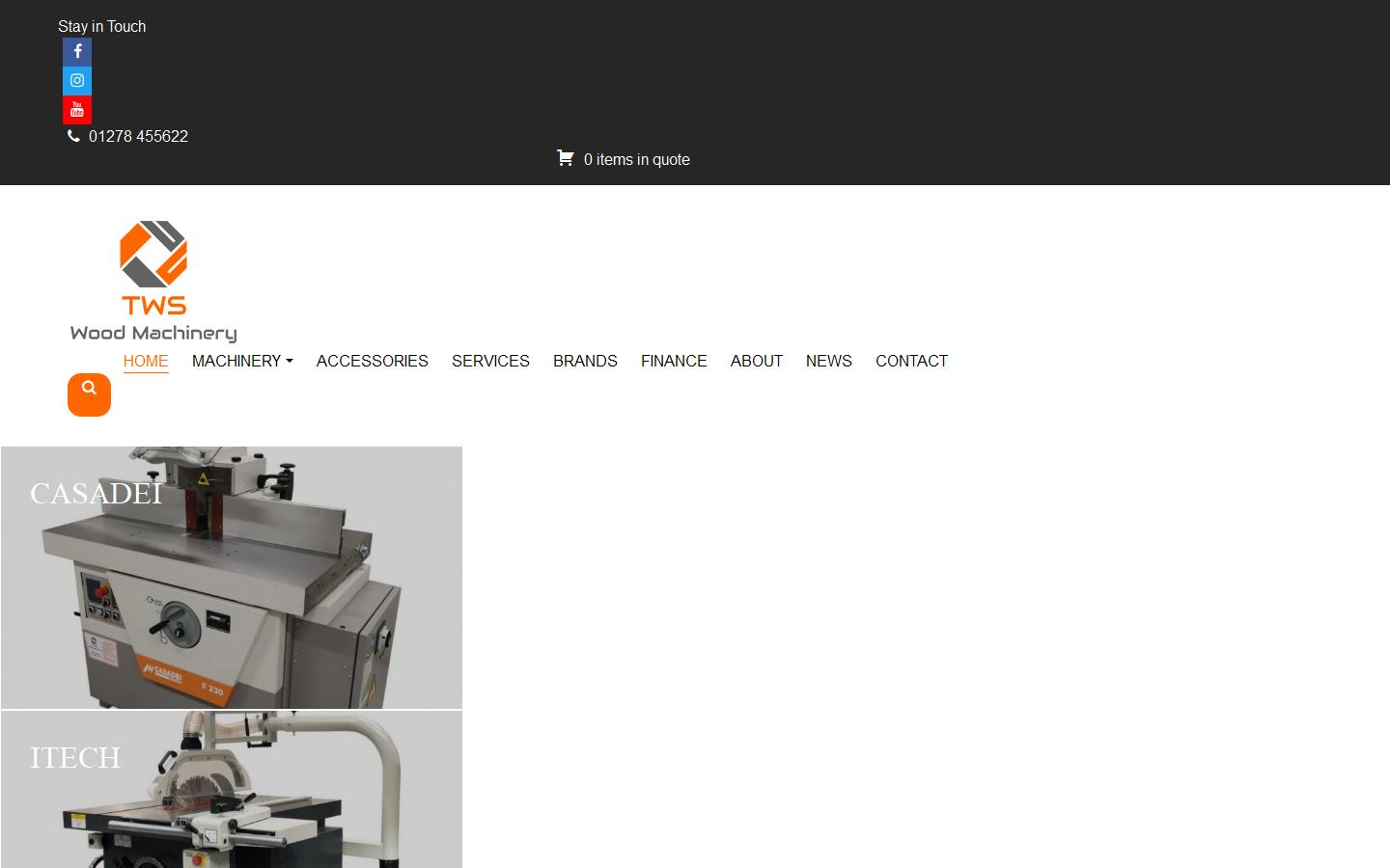 Technical Wood Machinery Website