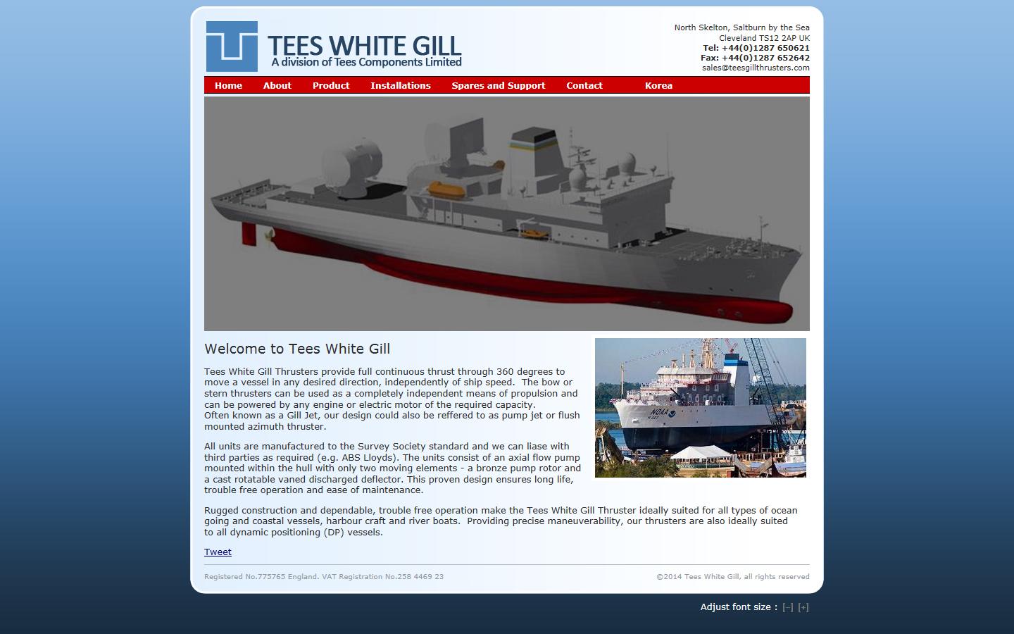 Tees White Gill Website