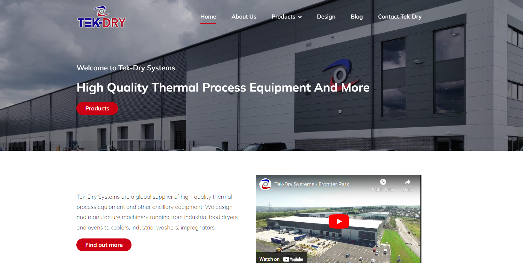 Tek-Dry Systems Ltd Website