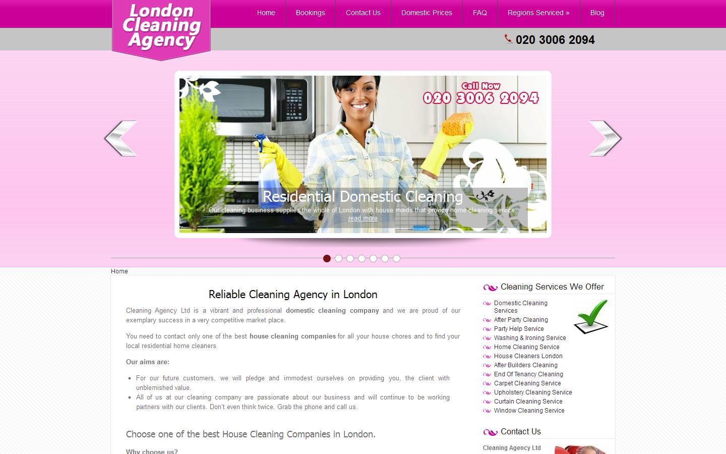 Cleaning Agency Ltd Website