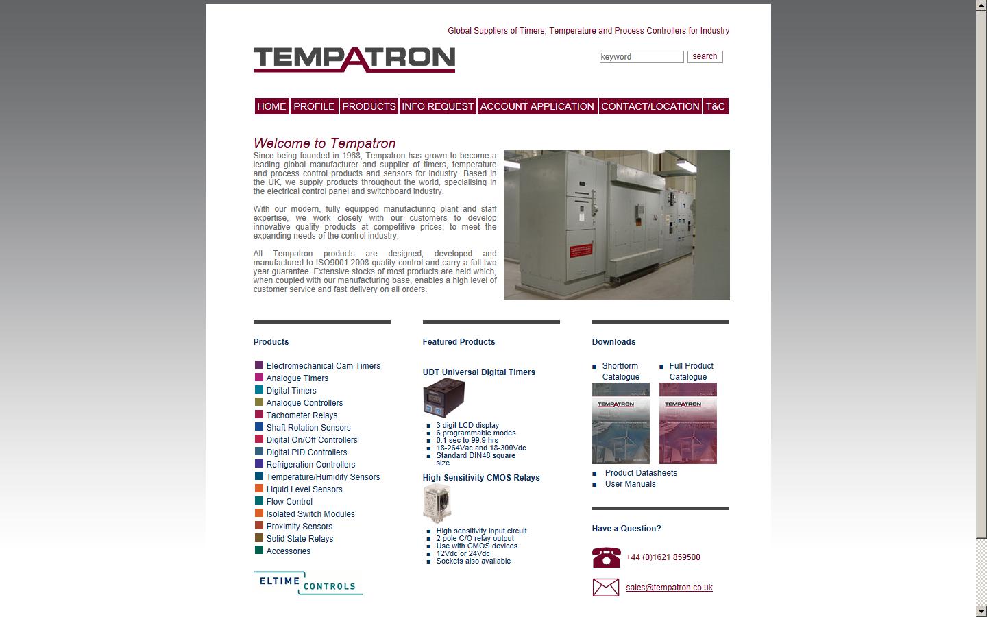 Tempatron Website