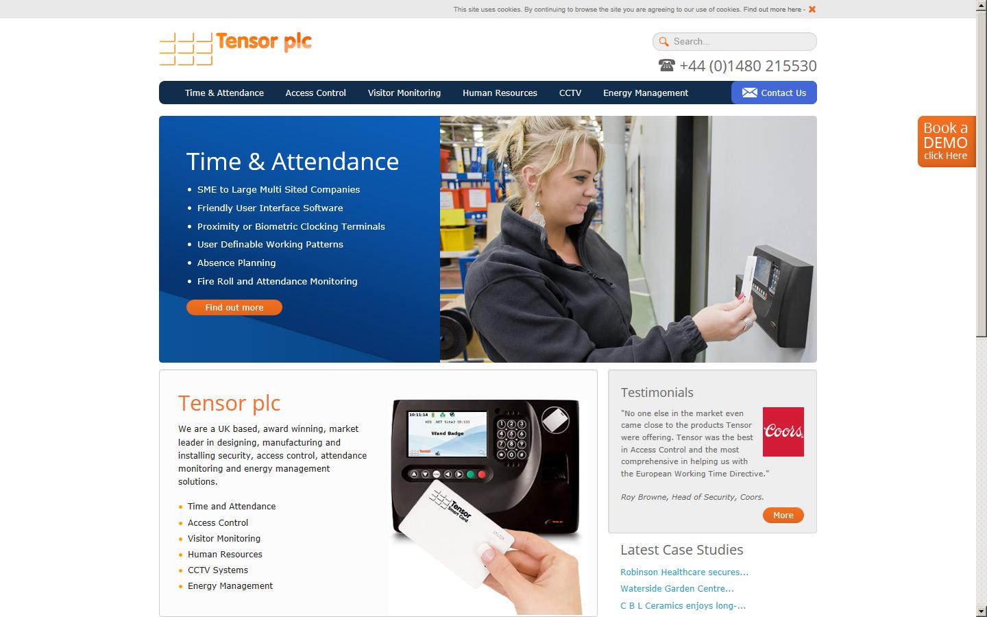 Tensor plc Website