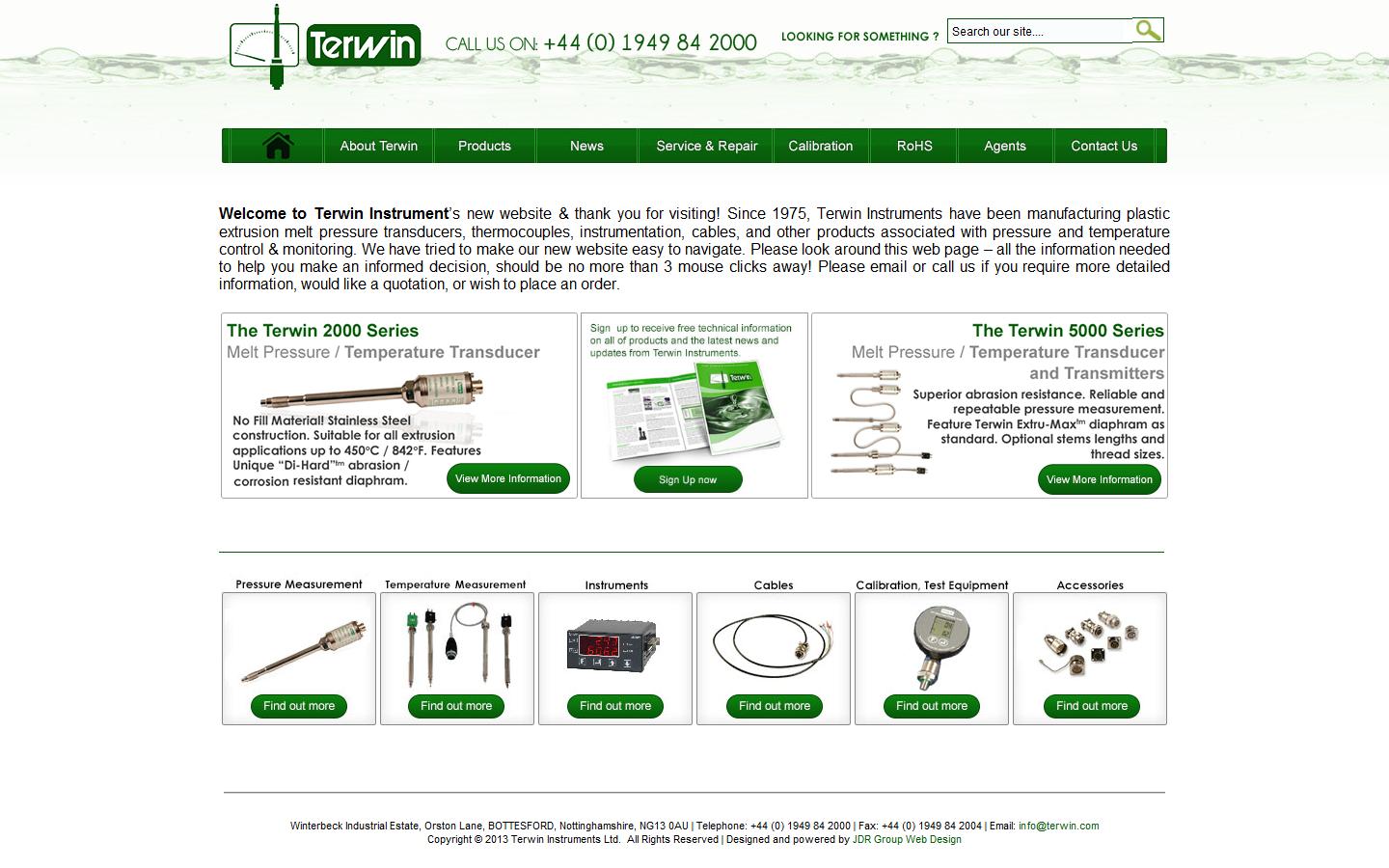 Terwin Instruments Ltd Website