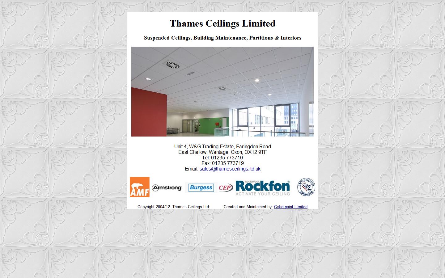 Thames Ceilings Ltd Website
