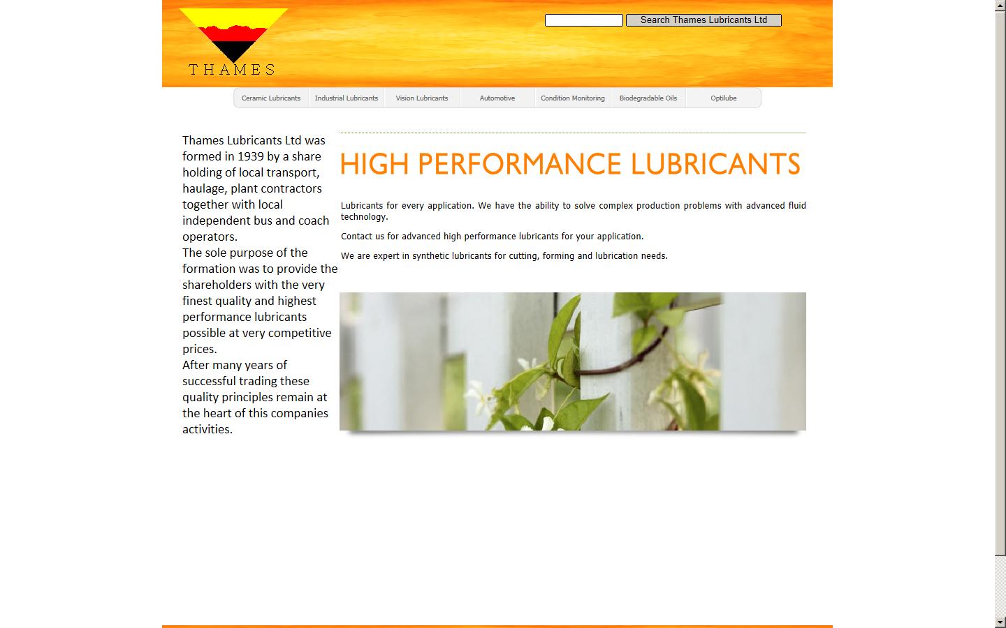 Thames Lubricants Ltd Website
