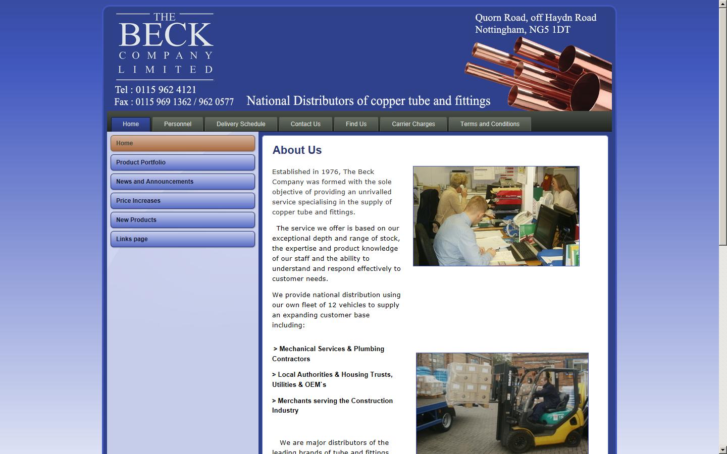 The Beck Company Ltd Website