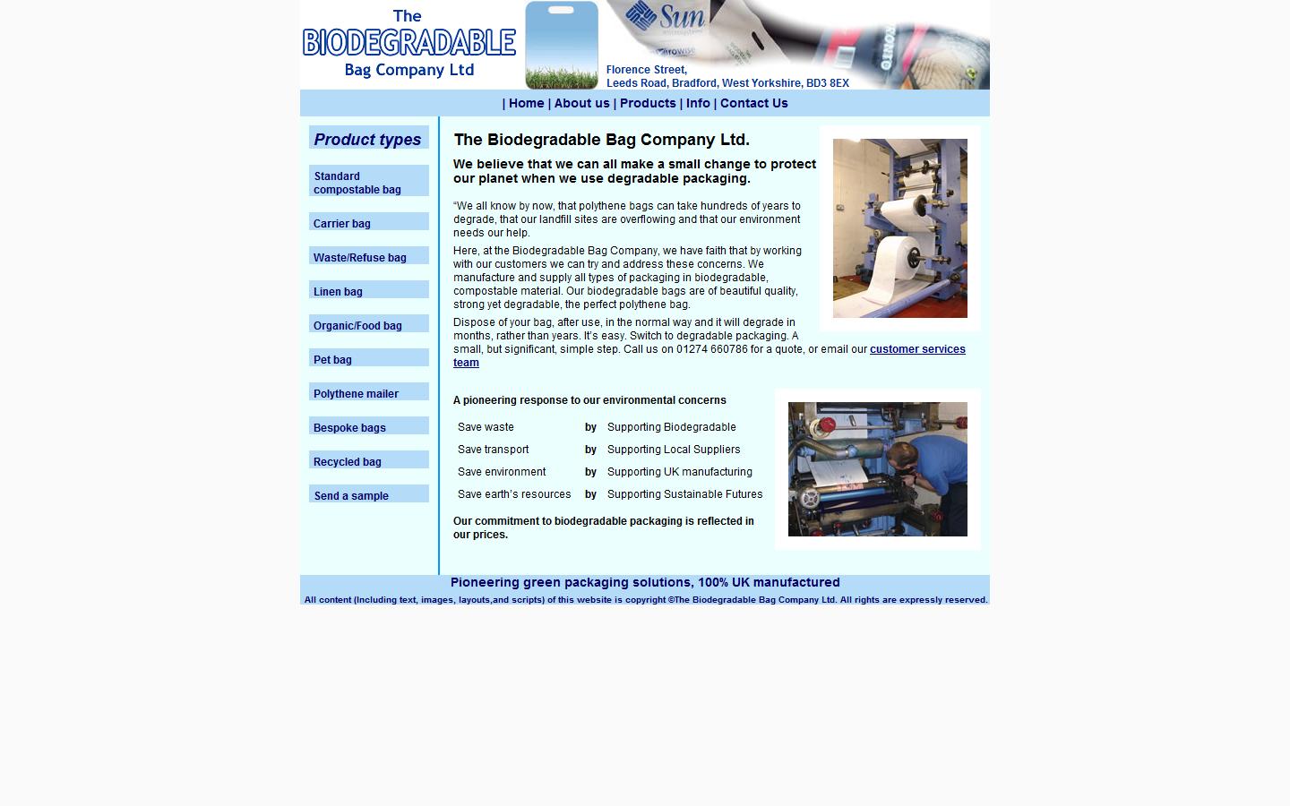 The Biodegradable Bag Company Ltd Website