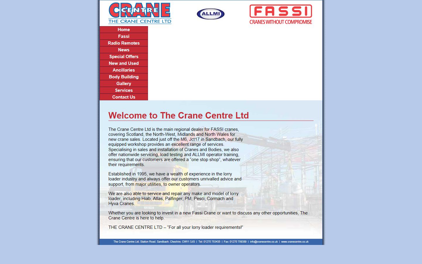 The Crane Centre Ltd Website