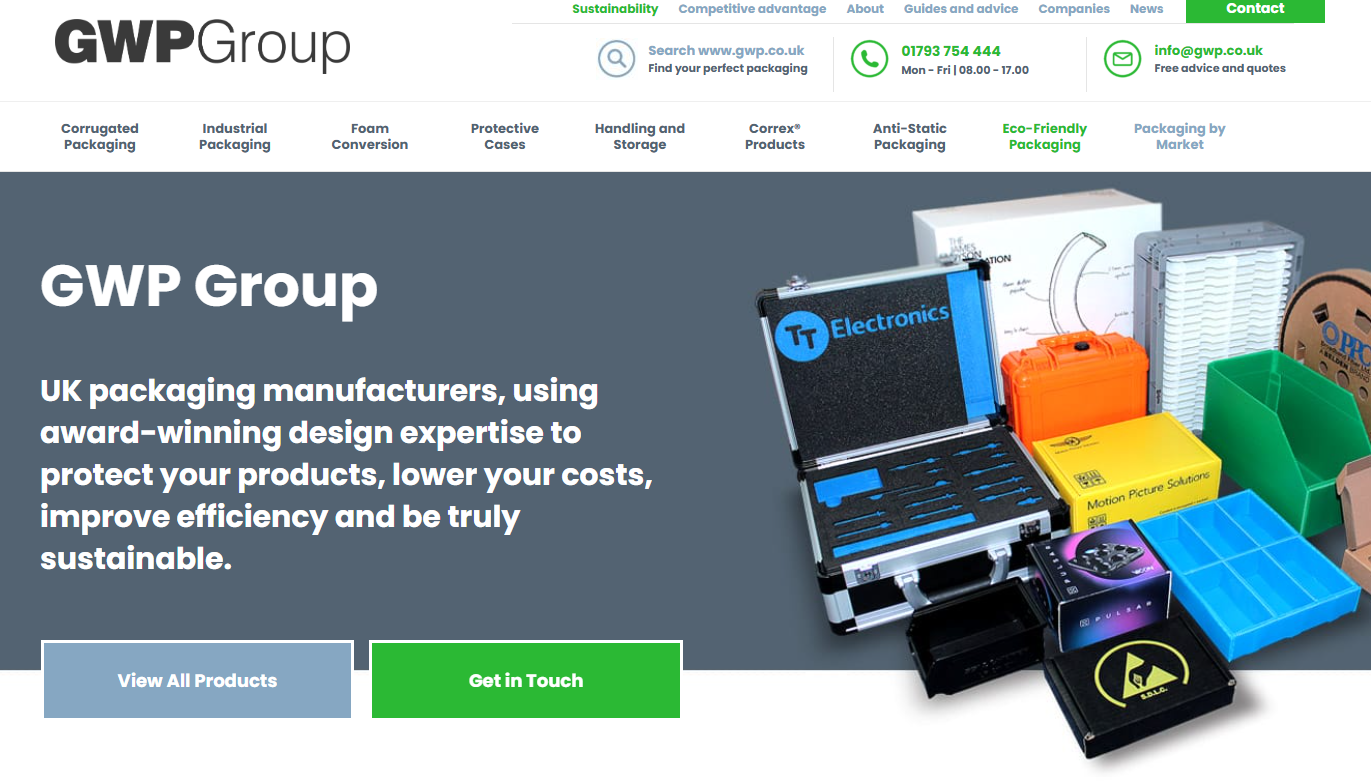 GWP Packaging Website