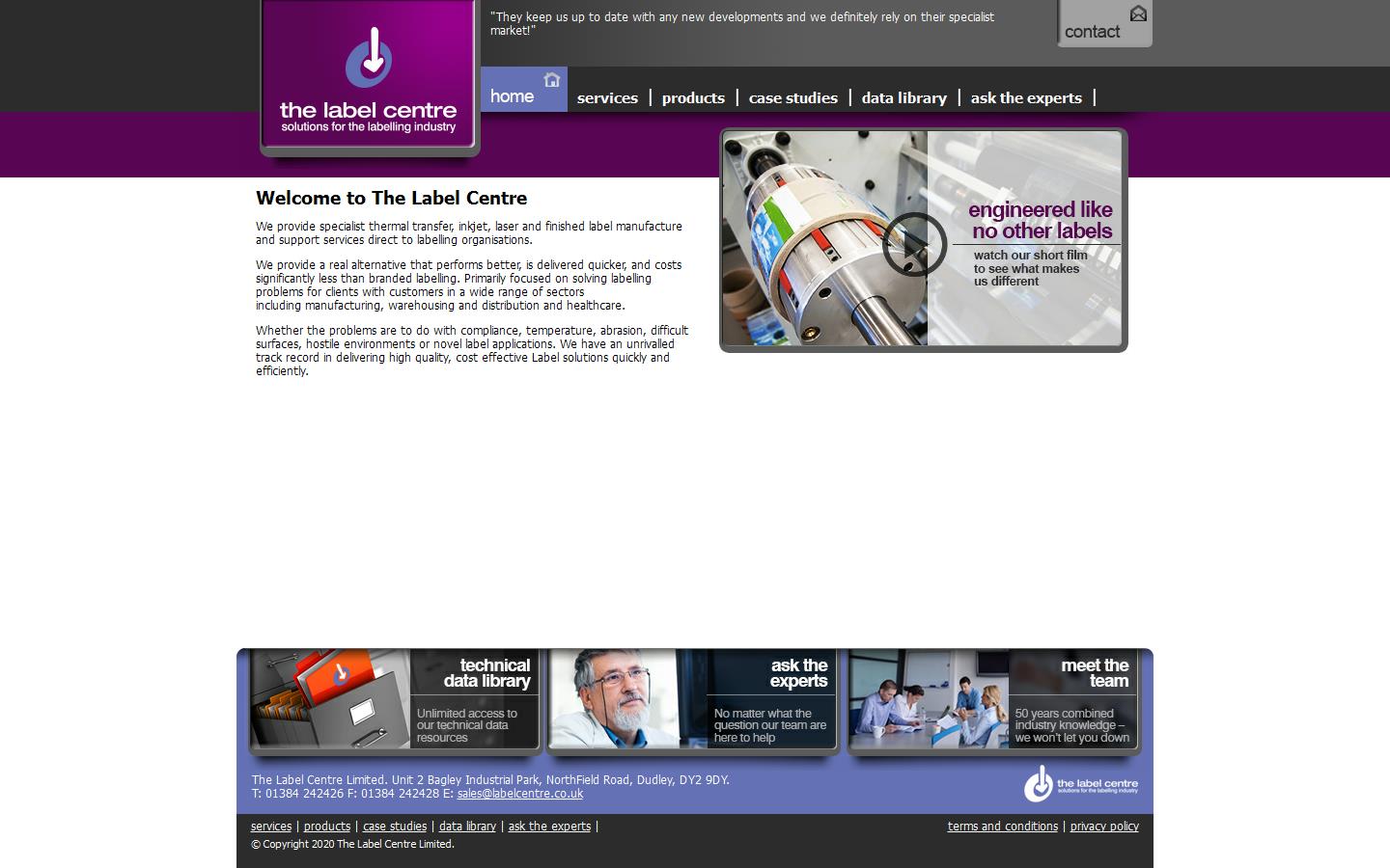 The Label Centre Ltd Website