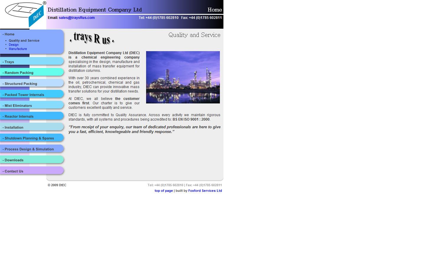 Distillation Equipment Company Ltd Website