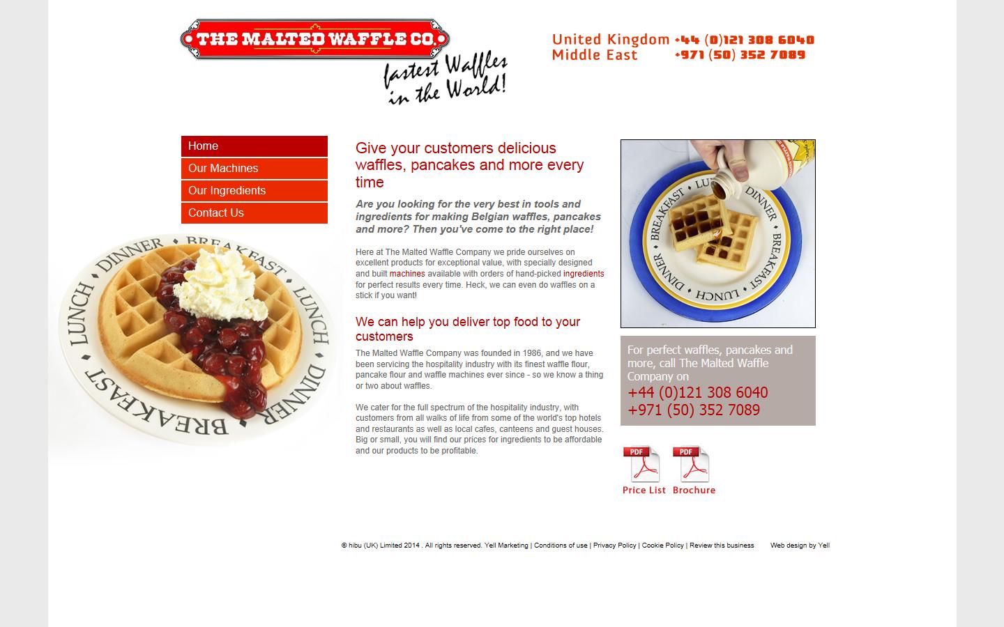 The Malted Waffle Co  Website