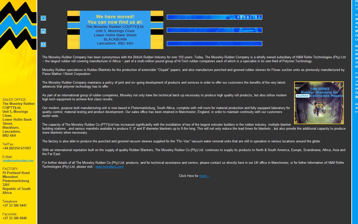 The Moseley Rubber Co Ltd Website