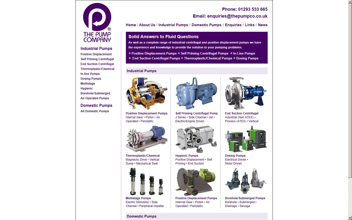 The Pump Company Ltd Website