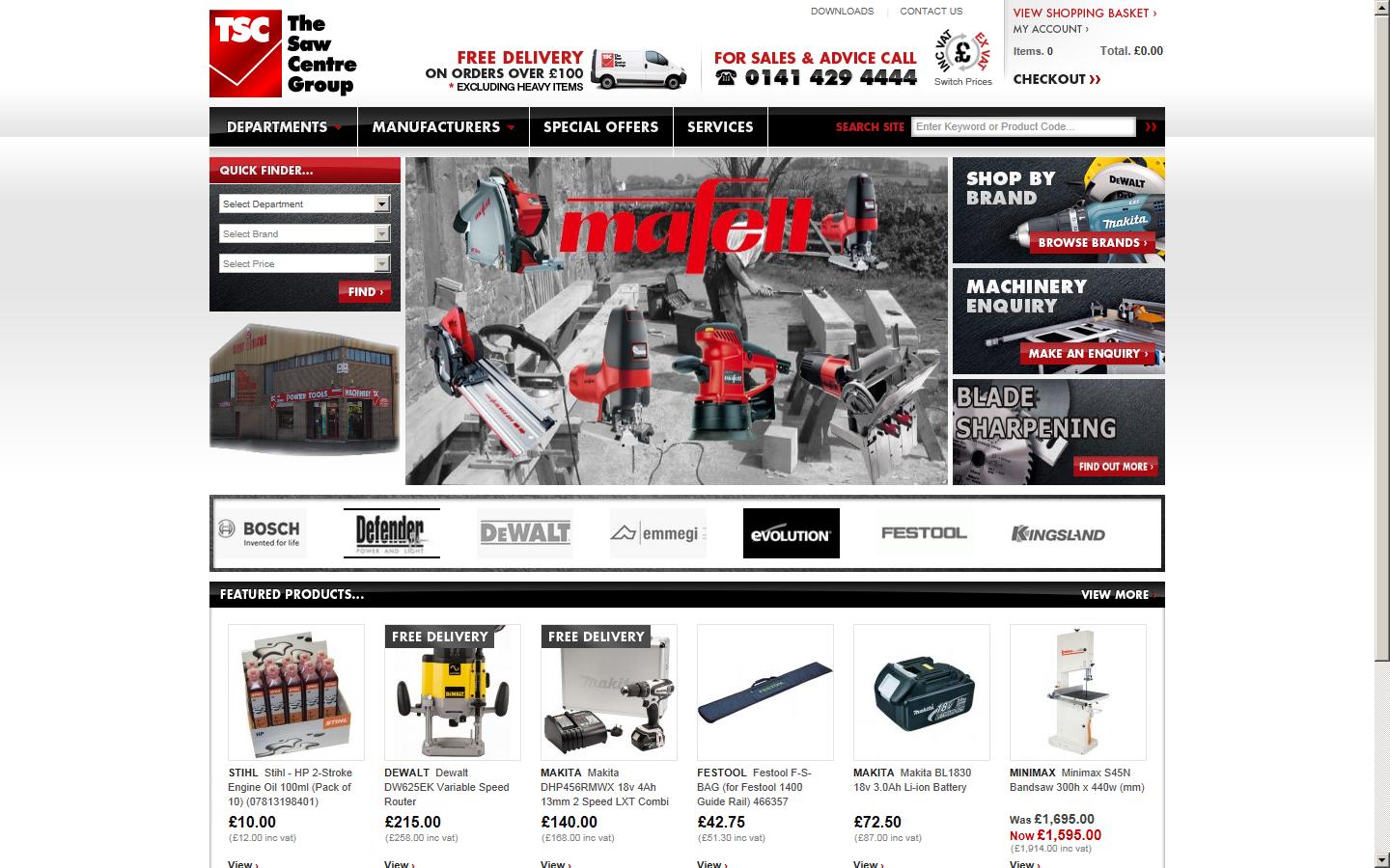 The Saw Centre Group Ltd  Website