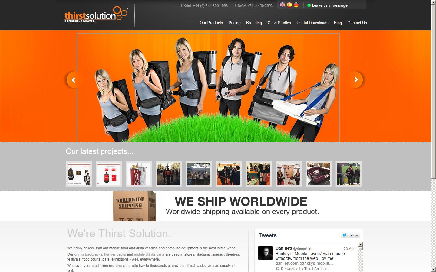 Thirst Solution Ltd  Website